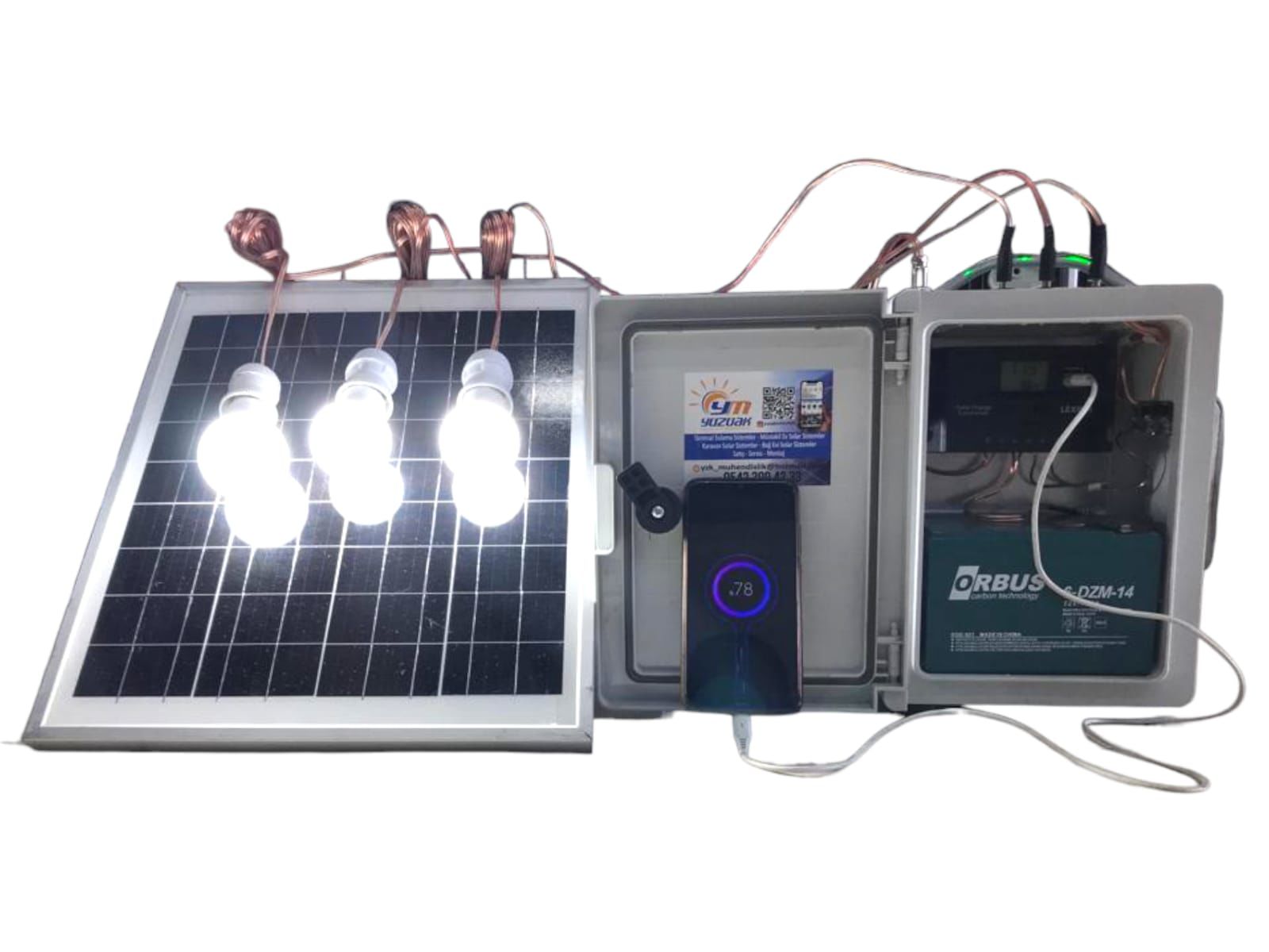 3 Lambalı Sistem ( Taşınabilir Solar Sistem )