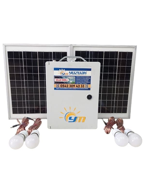 4 Lambalı Sistem ( Taşınabilir Solar Sistem )