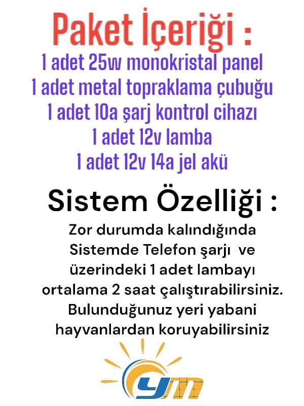 Güneş Panelli Çit Cihazı ( 25W Panel / 14ah Jel Akü )