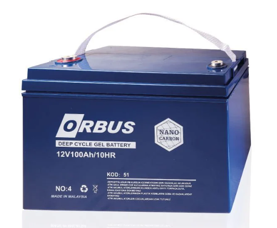 ORBUS / 12V 100AH - Derin Deşarjlı Jel Akü